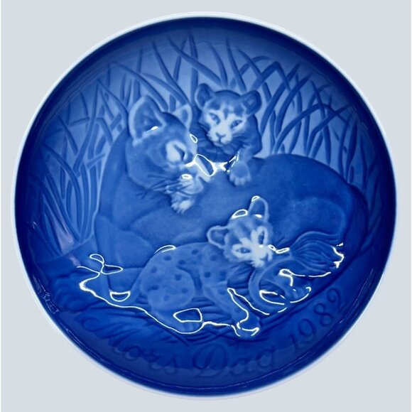 Bing & Grondahl 1982 Mors Mother's Day Lioness with Cubs Collector Plate 9382 - Picture 1 of 4